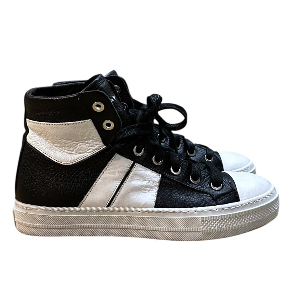 Amiri Sunset Leather High Top Sneaker 'Black White'